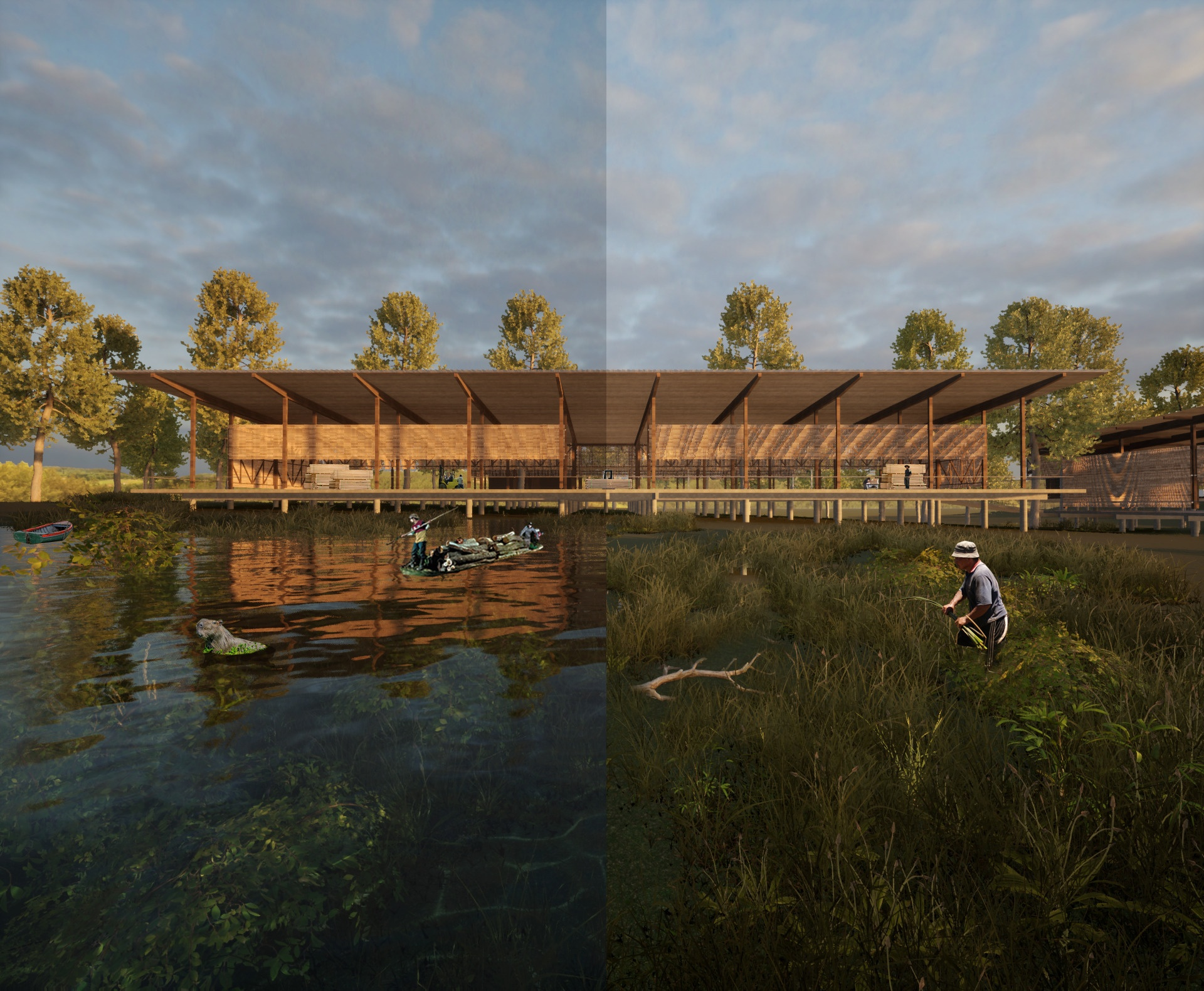 Do material ao edifício: Centro de Beneficiamento Florestal Delta Paraná - Federica Linares